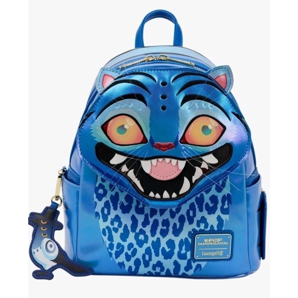 NEW Loungefly‎ KPOP Demon Hunters Derpy Tiger LIGHT-UP & Sussie Charm Backpack